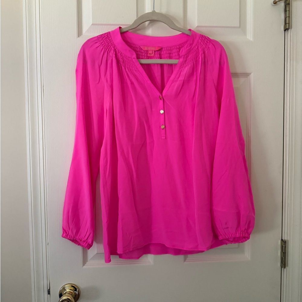 EUC Lilly Pulitzer Pink Elsa Blouse